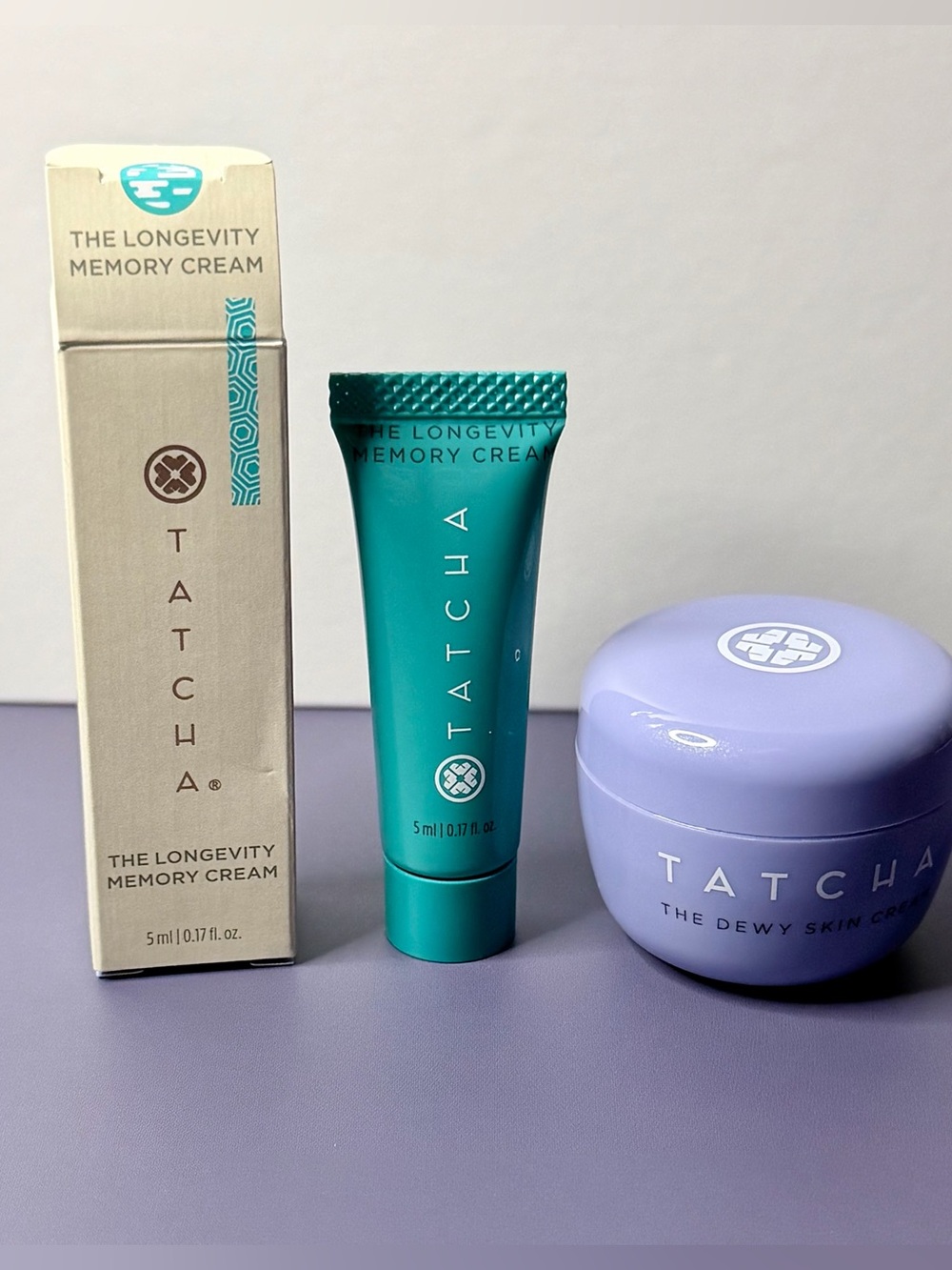 Tatcha Skincare Mini Set – The Dewy Skin Cream + Longevity Memory Cream